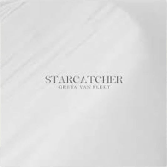 Greta Van Fleet’s “Starcatcher” vinyl album cover, white marble texture.