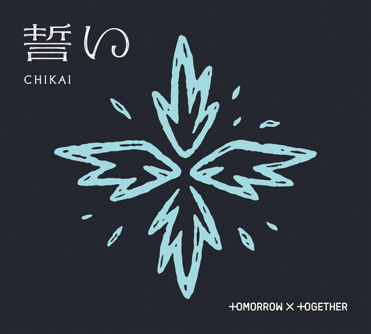 Dark blue album cover with a stylized white snowflake design.