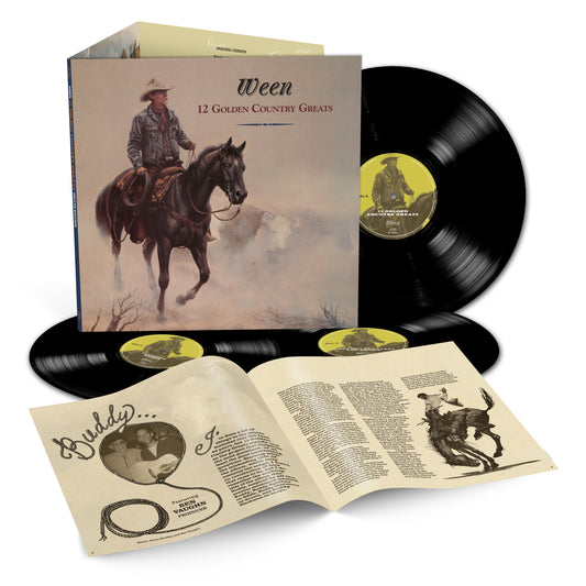 Ween’s “12 Golden Country Greats” deluxe vinyl record with cover art and inserts.