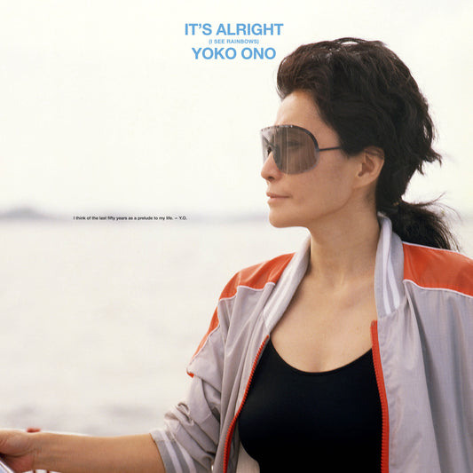 Yoko Ono portrait on album cover, wearing sunglasses and a jacket.