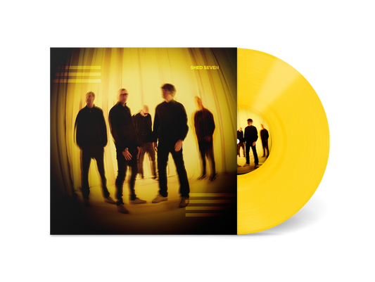 Shed Seven album cover and yellow vinyl record shown together.