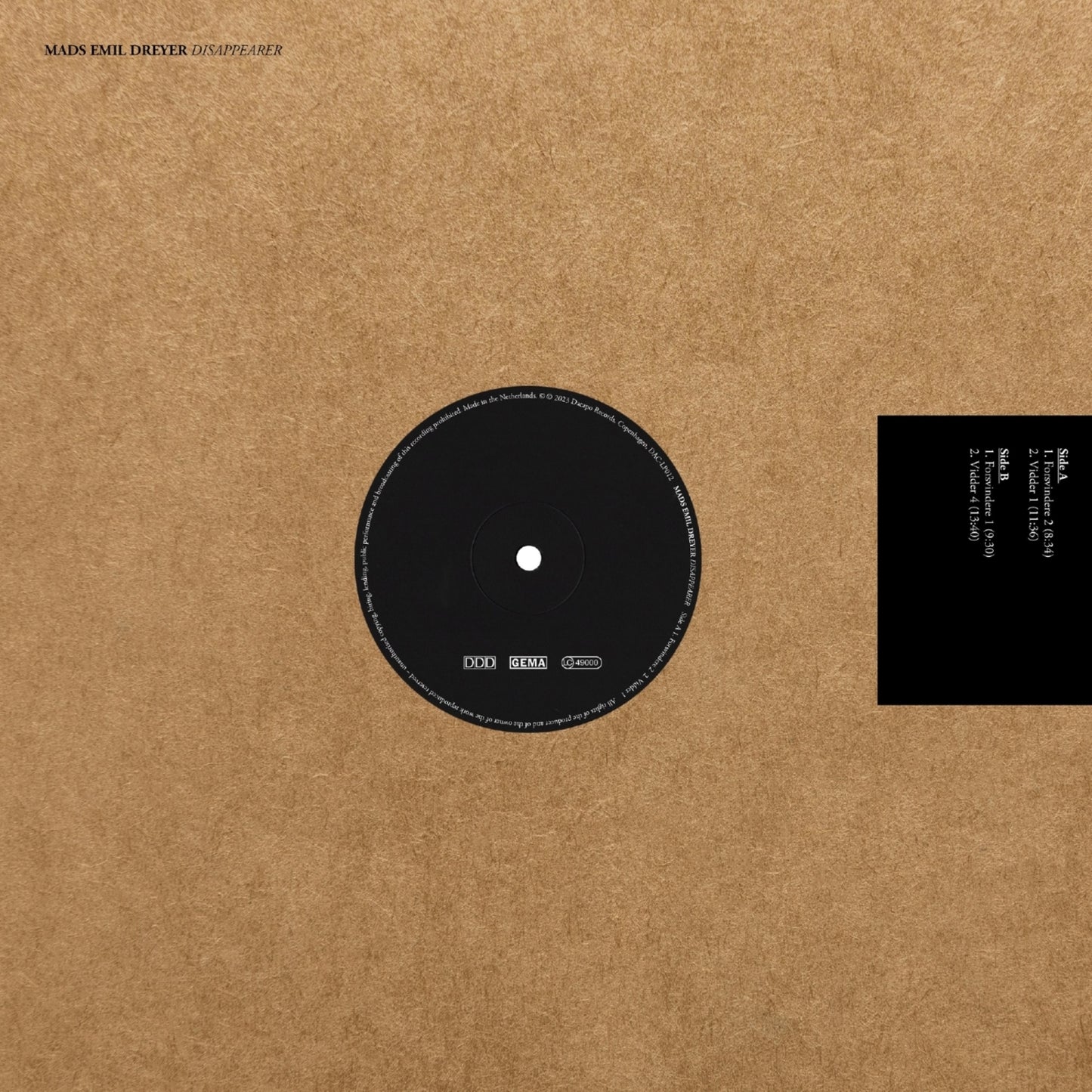 Neko3/wuerth/dreyer - Dreyer - Disappearer [VINYL]