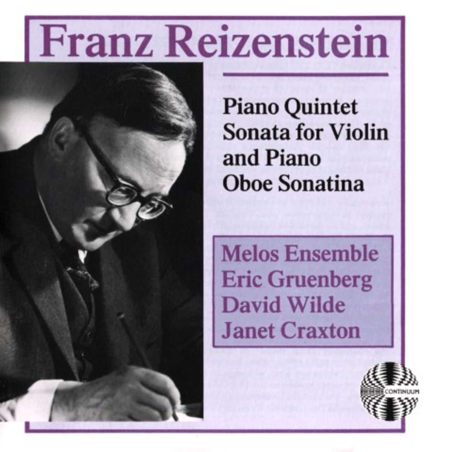 Melos Ensemble - Franz Reizenstein Chamber Wor [CD]