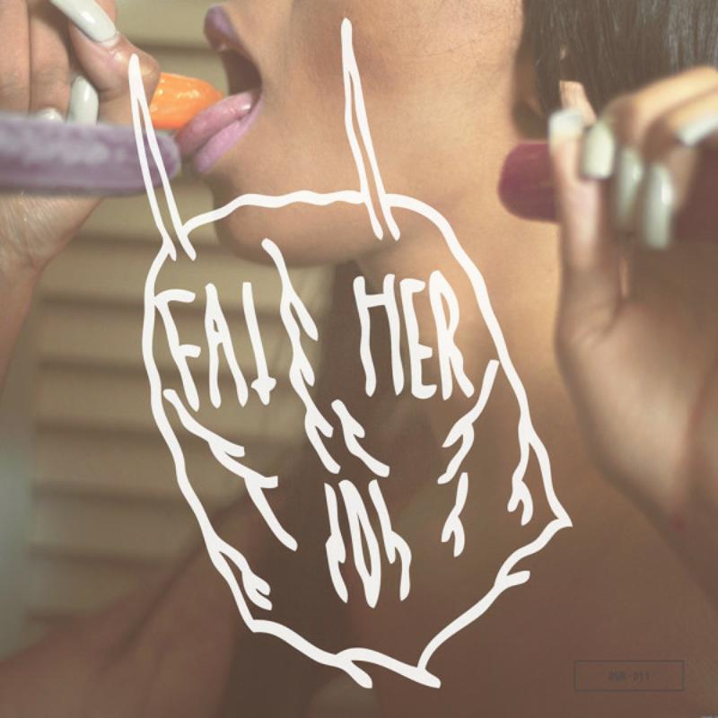 Hand drawing over a face with the words "Fail Her" written within.