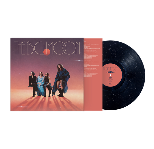 Vinyl record of The Big Moon’s “Forever” album with band photo.
