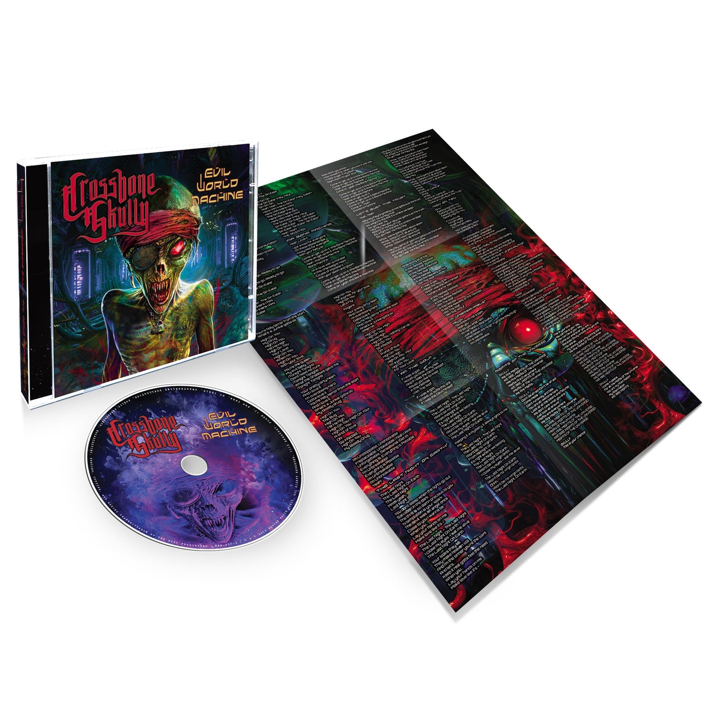 CD case open, displaying album art of a monstrous, green-skinned figure.