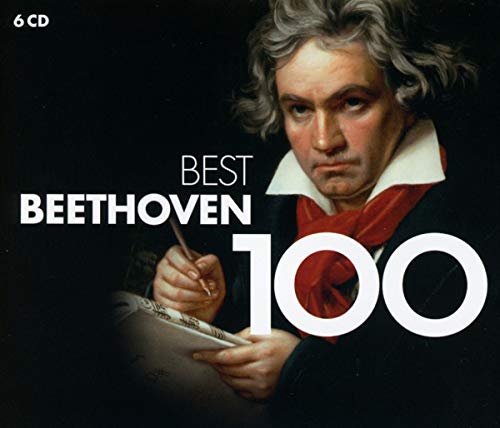 CD cover featuring Beethoven writing, with "Best Beethoven 100" text overlay.