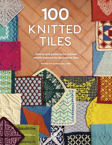 Book cover featuring colorful knitted squares arranged like decorative tiles.