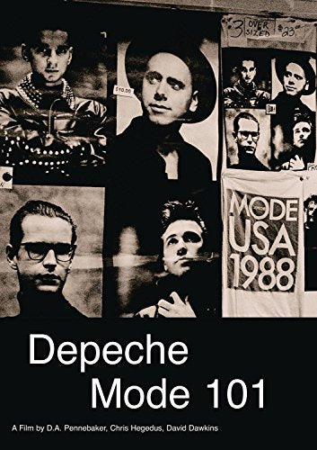 DVD cover featuring black and white portraits of Depeche Mode and the text 101.
