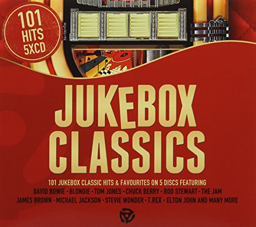Red album cover featuring a jukebox and text: "101 Jukebox Classics".