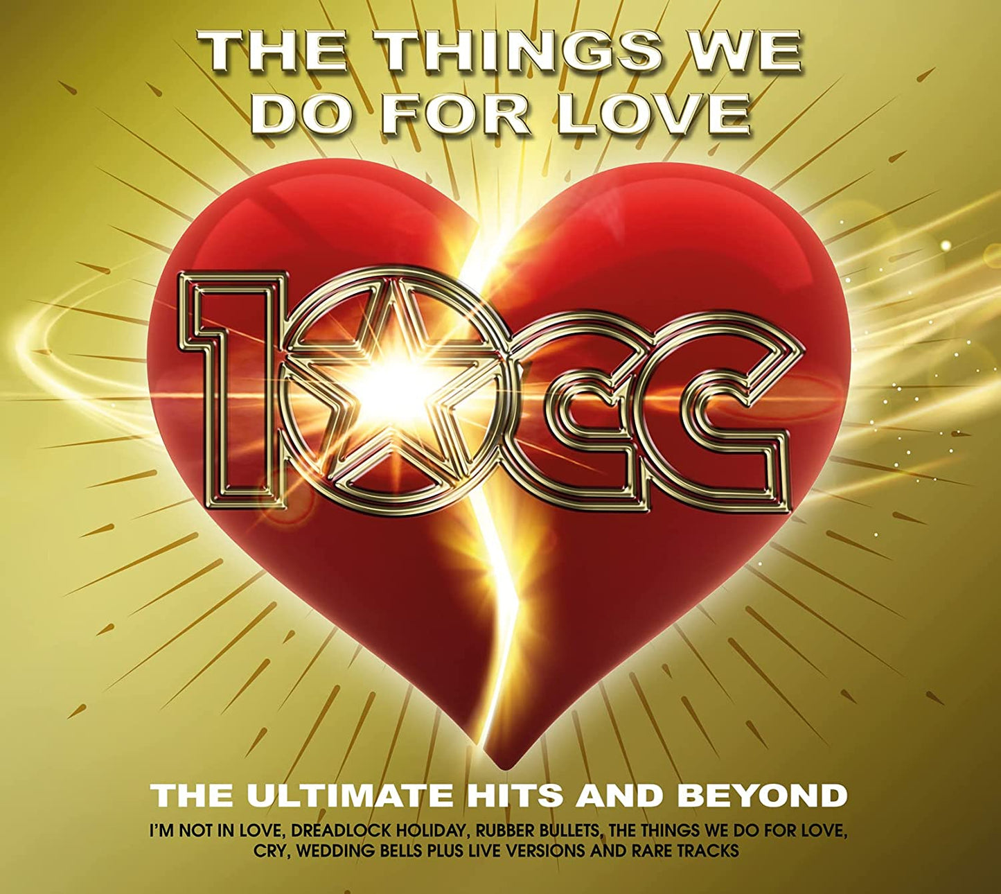 10cc album cover featuring a red heart with the band's logo inside.