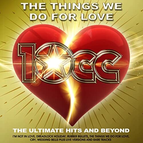 10cc album cover featuring a red heart with the band’s logo inside.