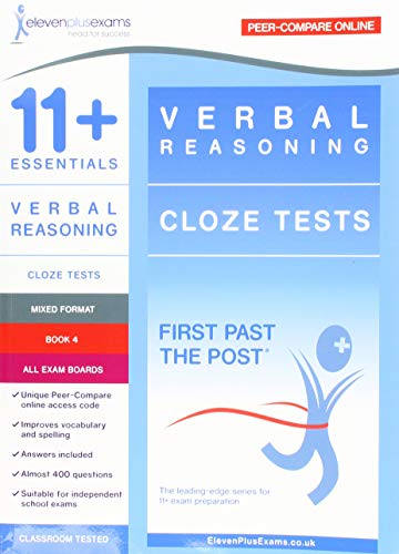 Book with verbal reasoning exercises, cover shows title and educational publisher's branding.