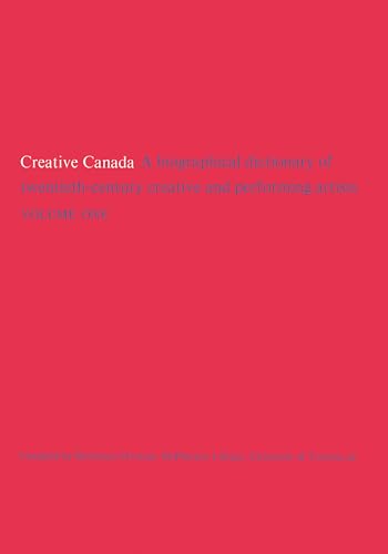 Red book cover with white text: "Creative Canada: A Biographical Dictionary.