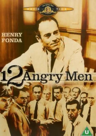 DVD cover for "12 Angry Men" featuring Henry Fonda and other men.