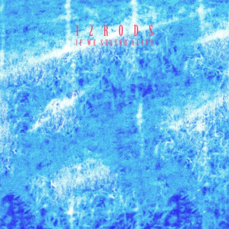 Album cover for 12 Rods' "If We Stayed Alive" with blue, swirling textures.