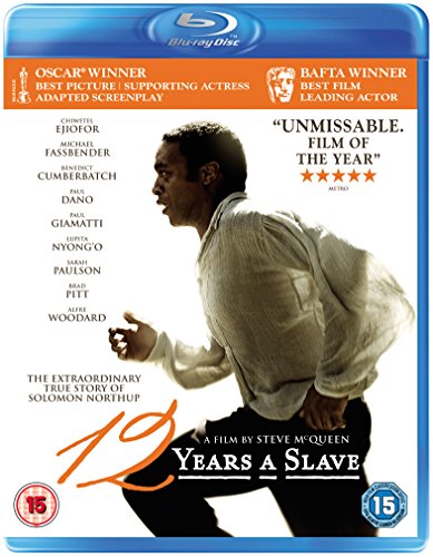Blu-ray cover art for 12 Years a Slave featuring a man running in profile.