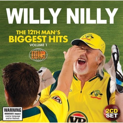 CD cover featuring Bill Lawry celebrating with a cricket player.