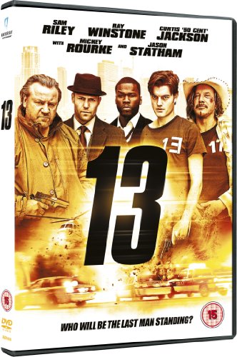 DVD case for "13" featuring five men and cars in an action scene.
