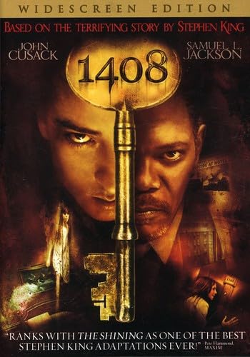 DVD cover for horror film "1408" featuring John Cusack and a keyhole.
