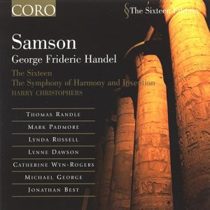 CD cover for Handel’s "Samson" featuring columns and text listing performers.