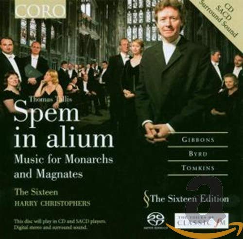CD cover for “Spem in Alium” featuring a choral group and conductor.