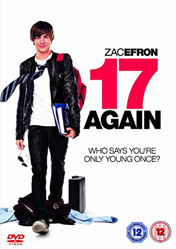 DVD cover for "17 Again" featuring Zac Efron as a teenager.