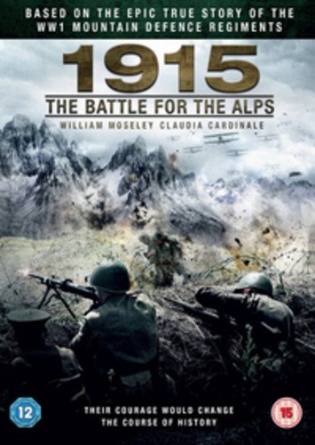 DVD cover for "1915: The Battle For The Alps" showing soldiers and mountains.