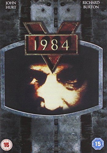 DVD cover for 1984 featuring a shadowed face inside a metal frame.