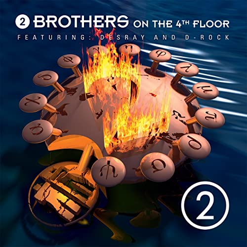 Album cover for “2 Brothers On The 4th Floor - 2” with a burning globe.