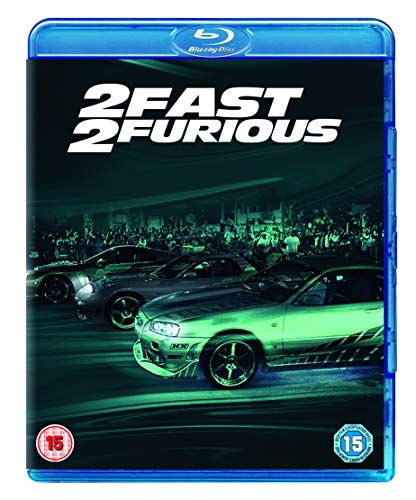 2 Fast 2 Furious" Blu-ray cover with silver sports cars and crowd.