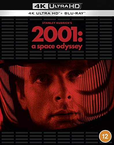 Blu-ray cover for 2001: A Space Odyssey featuring a close-up of an astronaut's face.