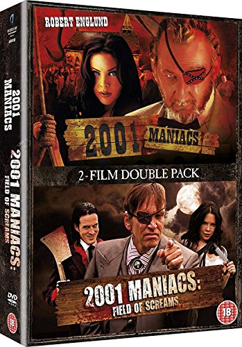 DVD cover for horror films "2001 Maniacs" and "Field of Screams".