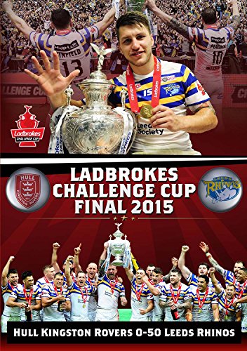 2015 Ladbrokes Challenge Cup Final DVD cover featuring rugby players and a trophy.