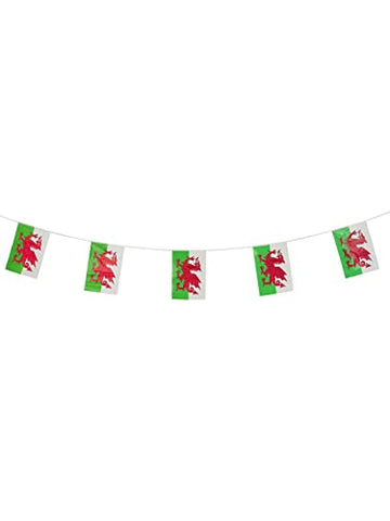 Smiffys 99624 Welsh Rectangle Bunting, Unisex Adult, Multi-Colour, One Size