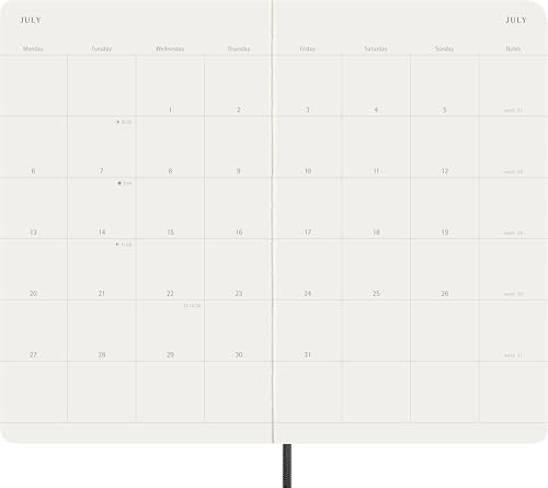 Moleskine 2026 12 Month Monthly Large Softcover Diary