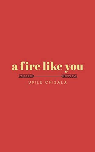 Red book cover with gold text reading "a fire like you" and author name.