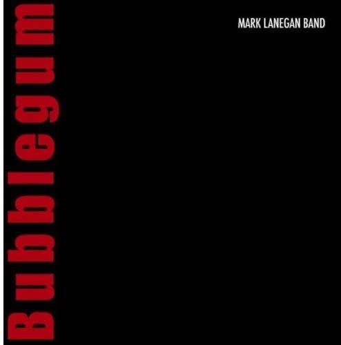 Black album cover with red vertical text "Bubblegum" and band name.