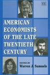 Book cover titled American Economists of the Late Twentieth Century featuring three portrait photographs.