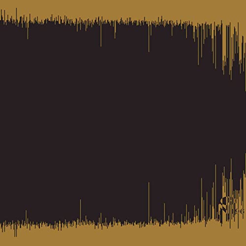 Abstract gold and black waveform pattern on a square album cover.