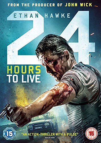 DVD cover of "24 Hours To Live" featuring a wounded man holding a gun.