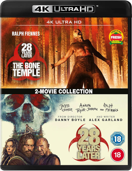 4K UHD Blu-ray cover for "28 Years Later/The Bone Temple Collection.
