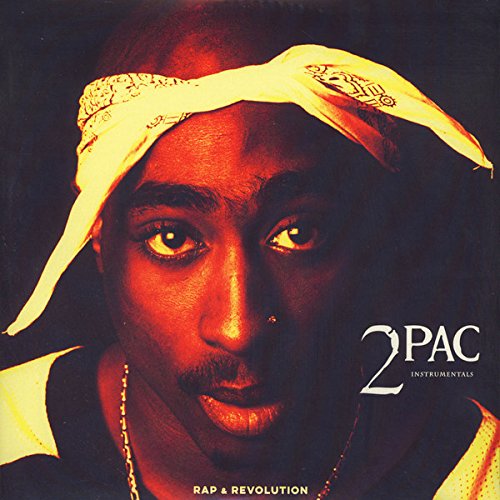 "CD cover featuring a close-up of 2Pac wearing a bandana, with text '2PAC INSTRUMENTALS'."