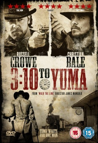 3:10 to Yuma" DVD cover featuring Russell Crowe and Christian Bale.