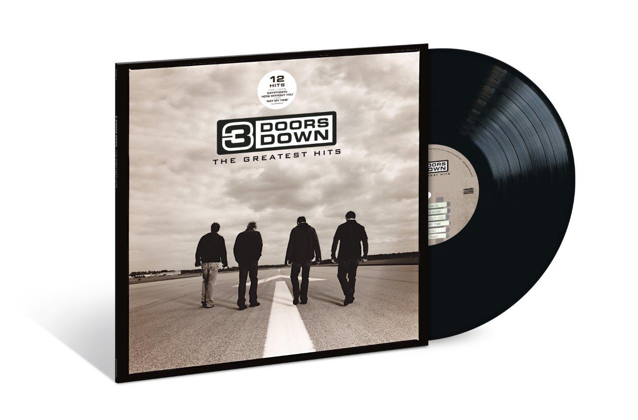 3 Doors Down" vinyl record with band image on the cover.