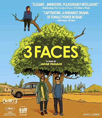3 Faces" DVD cover: illustrated film poster with people and a tree.