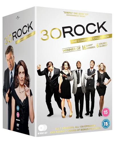 30 Rock The Complete Collection DVD box set featuring the main cast members.