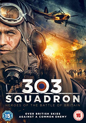 DVD cover for "303 Squadron" featuring a pilot and wartime aircraft.