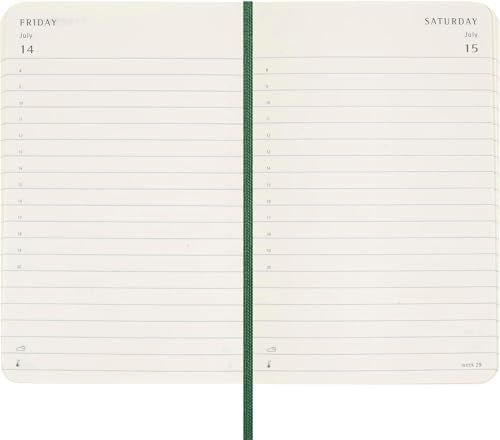 Moleskine 2025 12-Month Daily Pocket Softcover Notebook: Myrtle Green