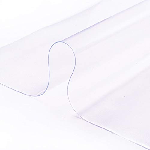 Mythic Sunship - PVC Placemat Soft Glass Tablecloth Transparent Waterproof Oilproof PVC Placemat Soft Glass Tablecloth Tea Table Mat，Size：90x150cm(Transparent 1mm) (Color : Frosted 1mm) [VINYL]